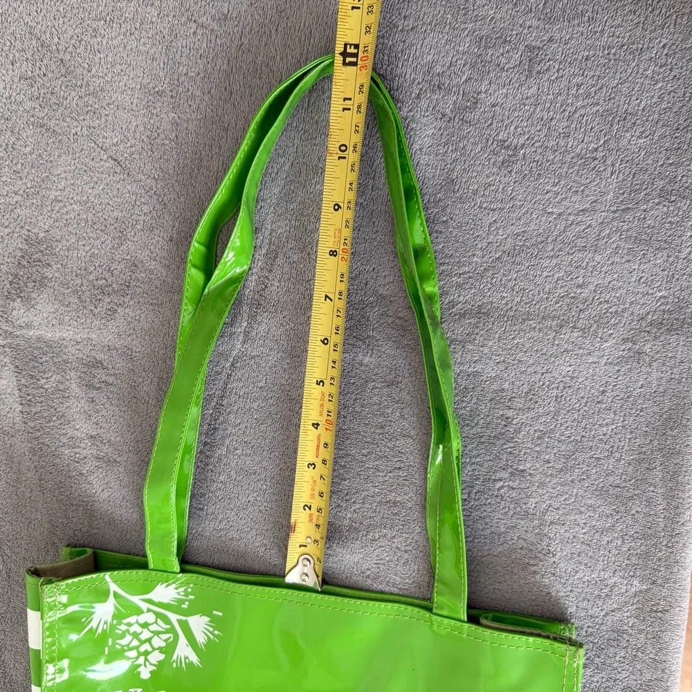 NEW WASHINGTON dual handled vinyl Green tote bag Shoulder Bag